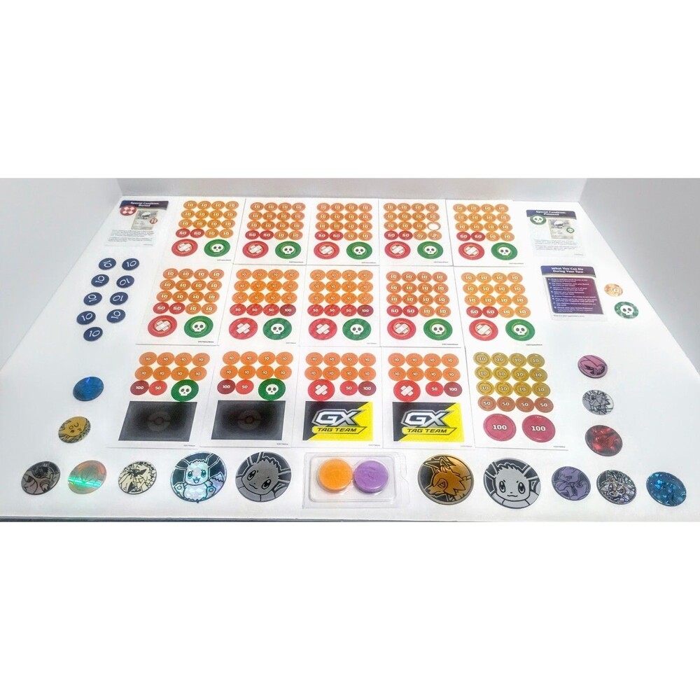 NINTENDO POKEMON TCG FLIP COIN & DAMAGE COUNTER LOT W 2 WIZARDS COINS